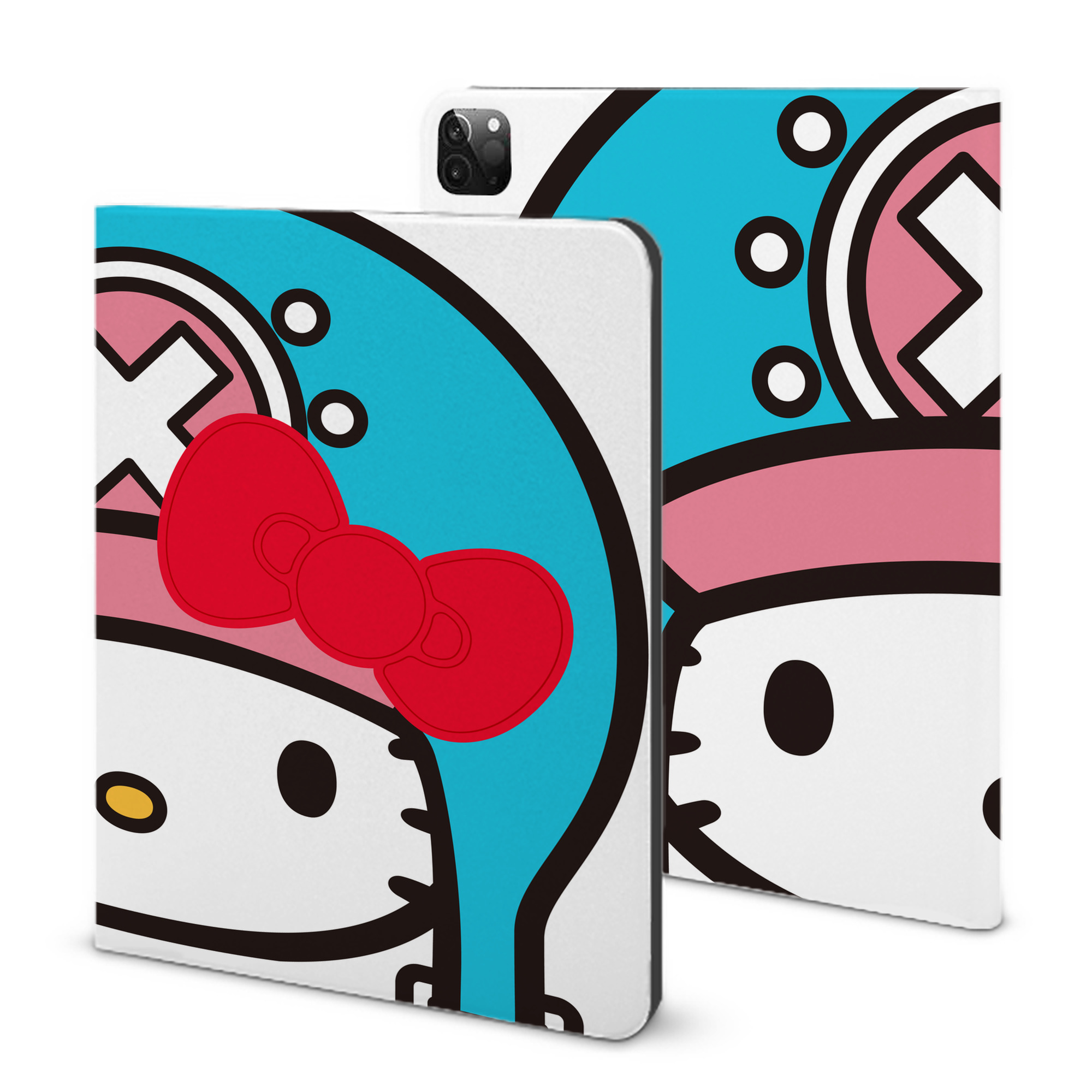 （画像用） Hello Kitty ハローキティ IPadケース ペンホルダー付き ブックスタイルデザイン